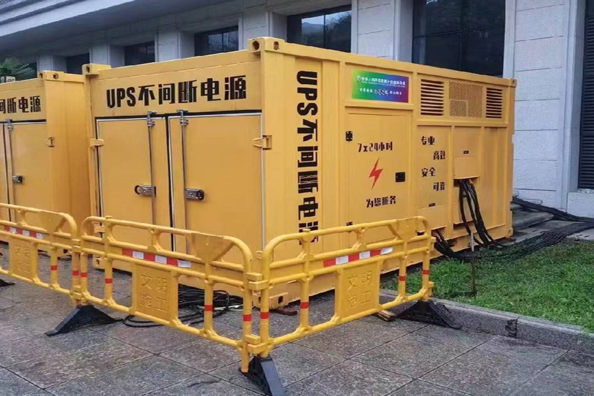 行唐发电机租赁施工现场